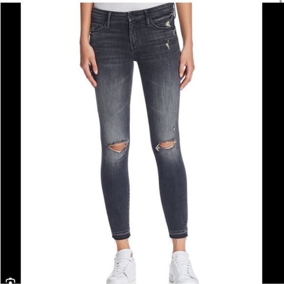 Mother The Undone Hem Looker Ankle Stealing Shadows Distressed ALTERED 28 - Picture 9 of 16